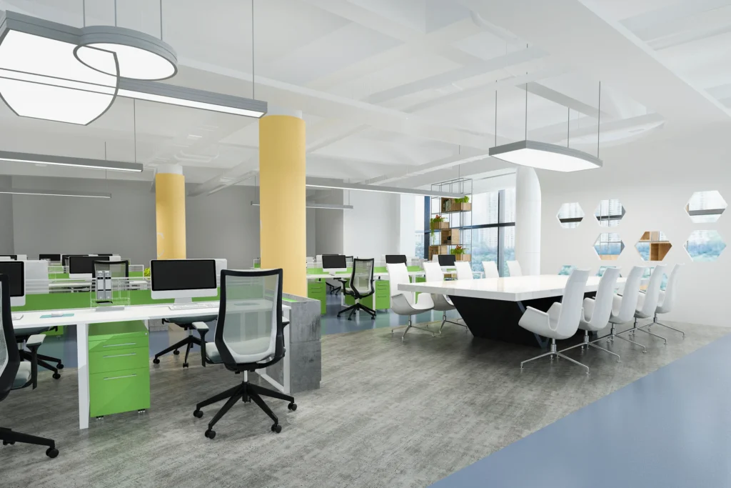 3d-rendering-business-meeting-working-room-office-building-with-green-yellow-decor