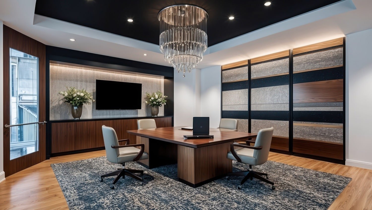 modern corporate office with elegant decor ideal meetings collaboration 3 min 1