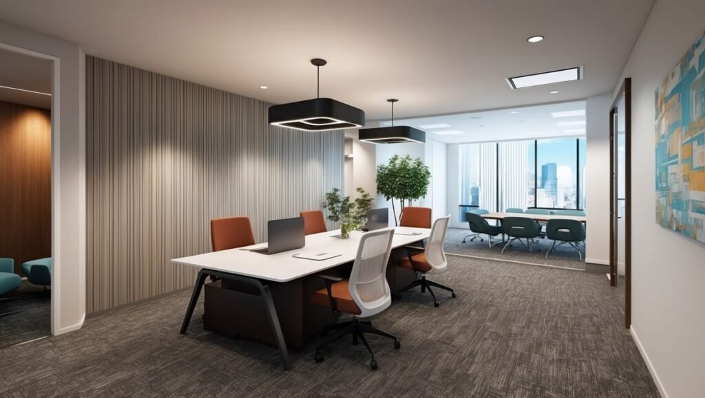 modern office space designed collaboration productivity 2 min