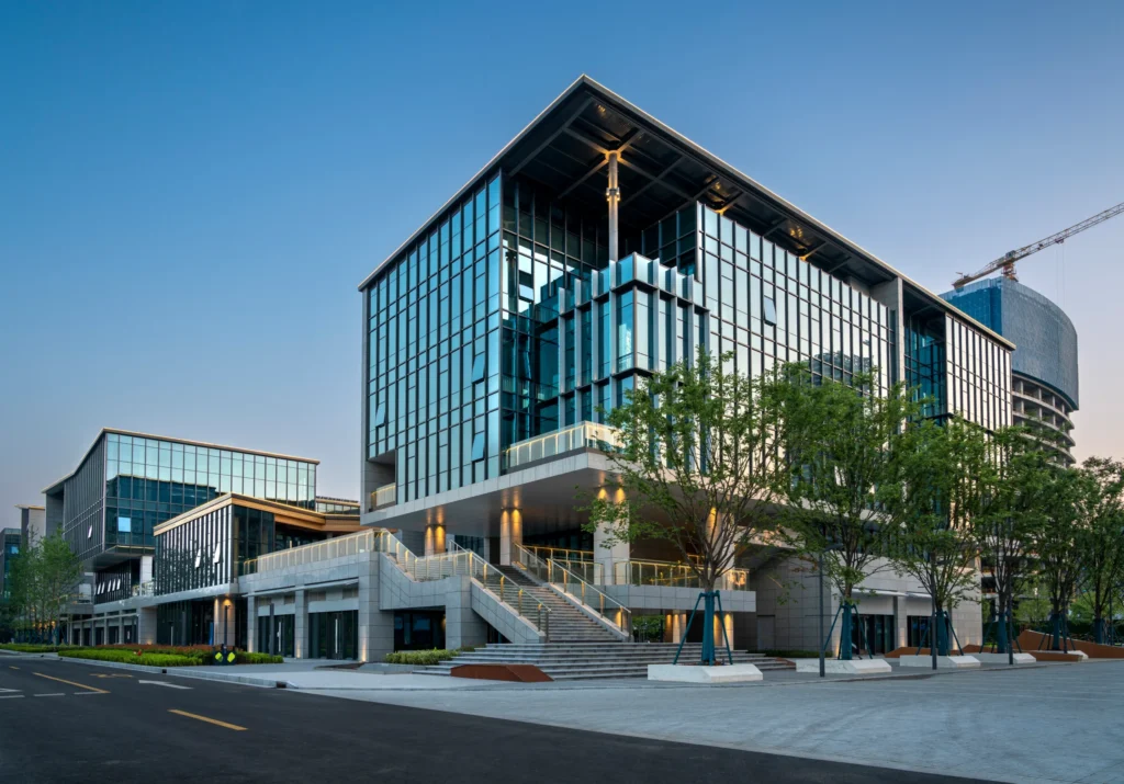 beautiful business building evening scaled 1