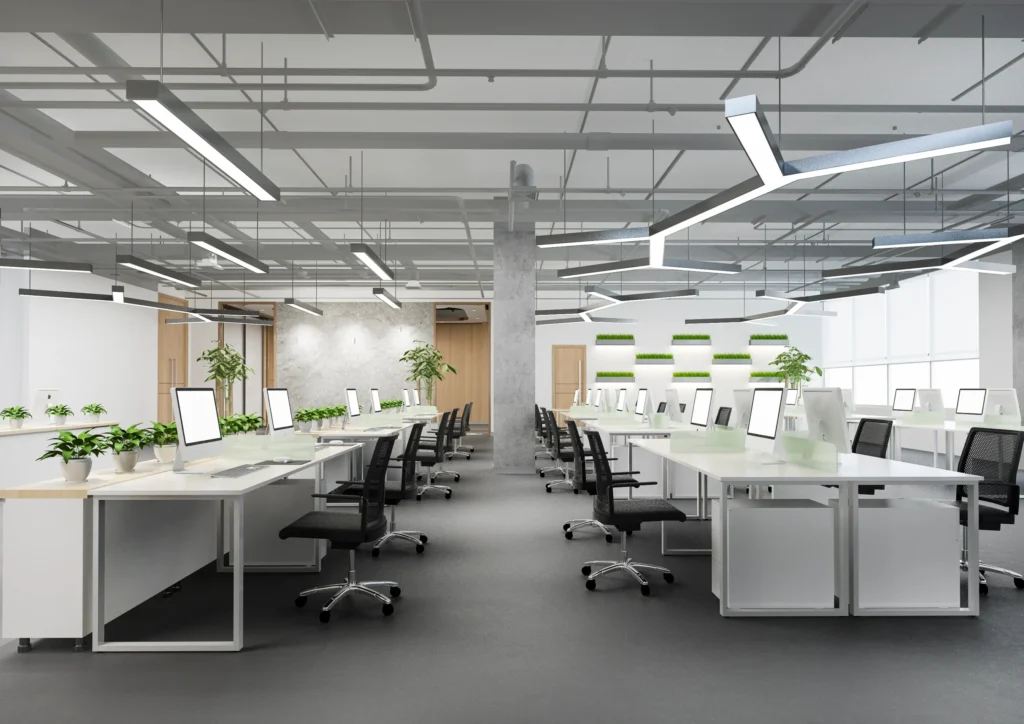 business meeting working room office building with plant decor 1 scaled 1
